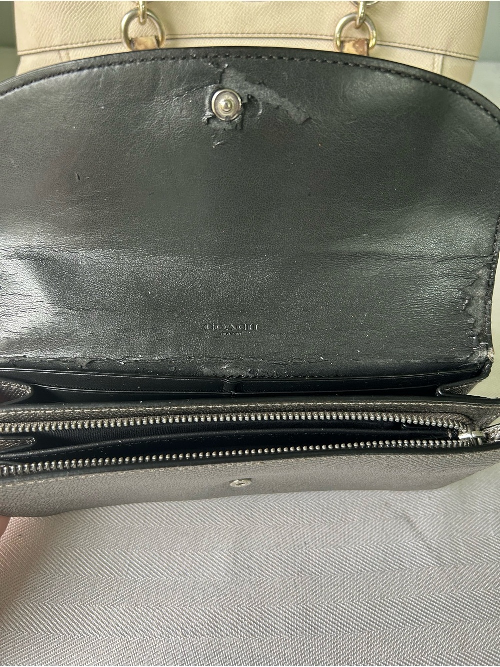 Coach Prairie Satchel + Matching Wallet - Chalk/Python Print - Picture 6 of 10